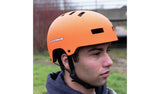 Cross BMX bike helmet in orange for 54-58cm head circumference, UK version