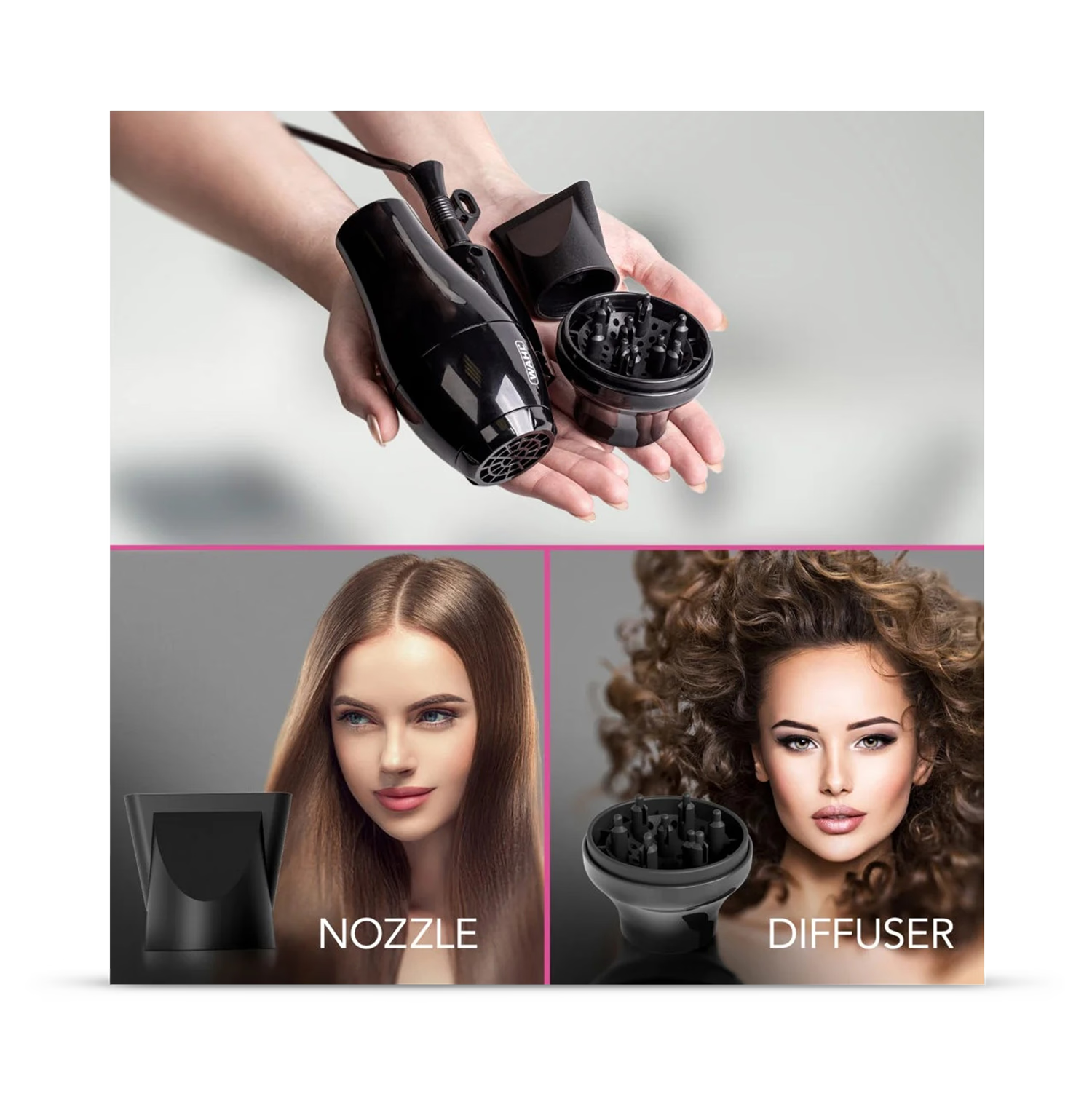 Wahl travel hair dryer black, UK version