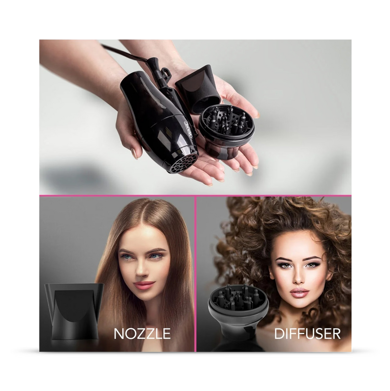 Wahl travel hair dryer black, UK version