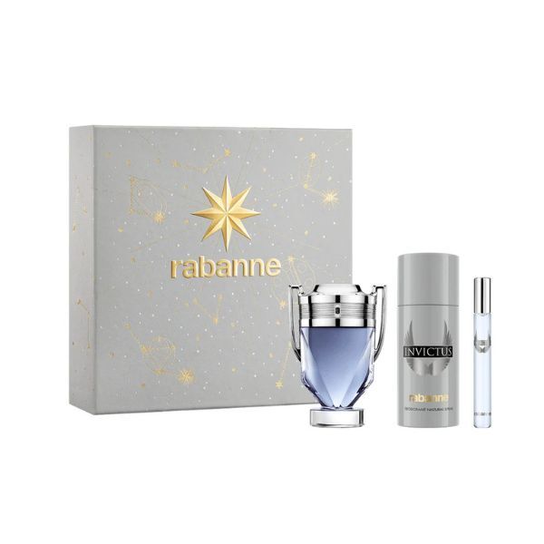 Paco Rabanne Invictus EDT and deodorant gift set, imported from the UK