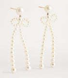 Sophie Bille Brahe bow rosette earrings freshwater pearl 14kt gold - British product