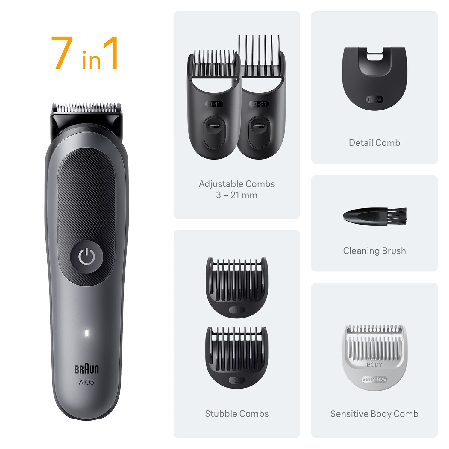 Braun All-in-One Kit Series 5 7in1 groomer grey (British brand)