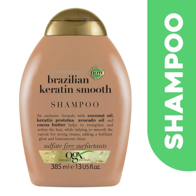 OGX Ever Straightening+ Brazilian Keratin Smooth pH Balanced Shampoo   385ml GOODS M&S   