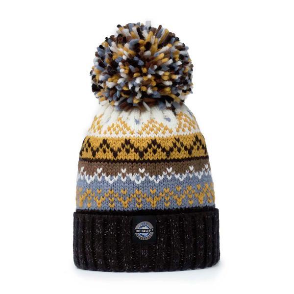 Superbobble bobble hat reflective Nordic knit Midnight Sun unisex, UK version