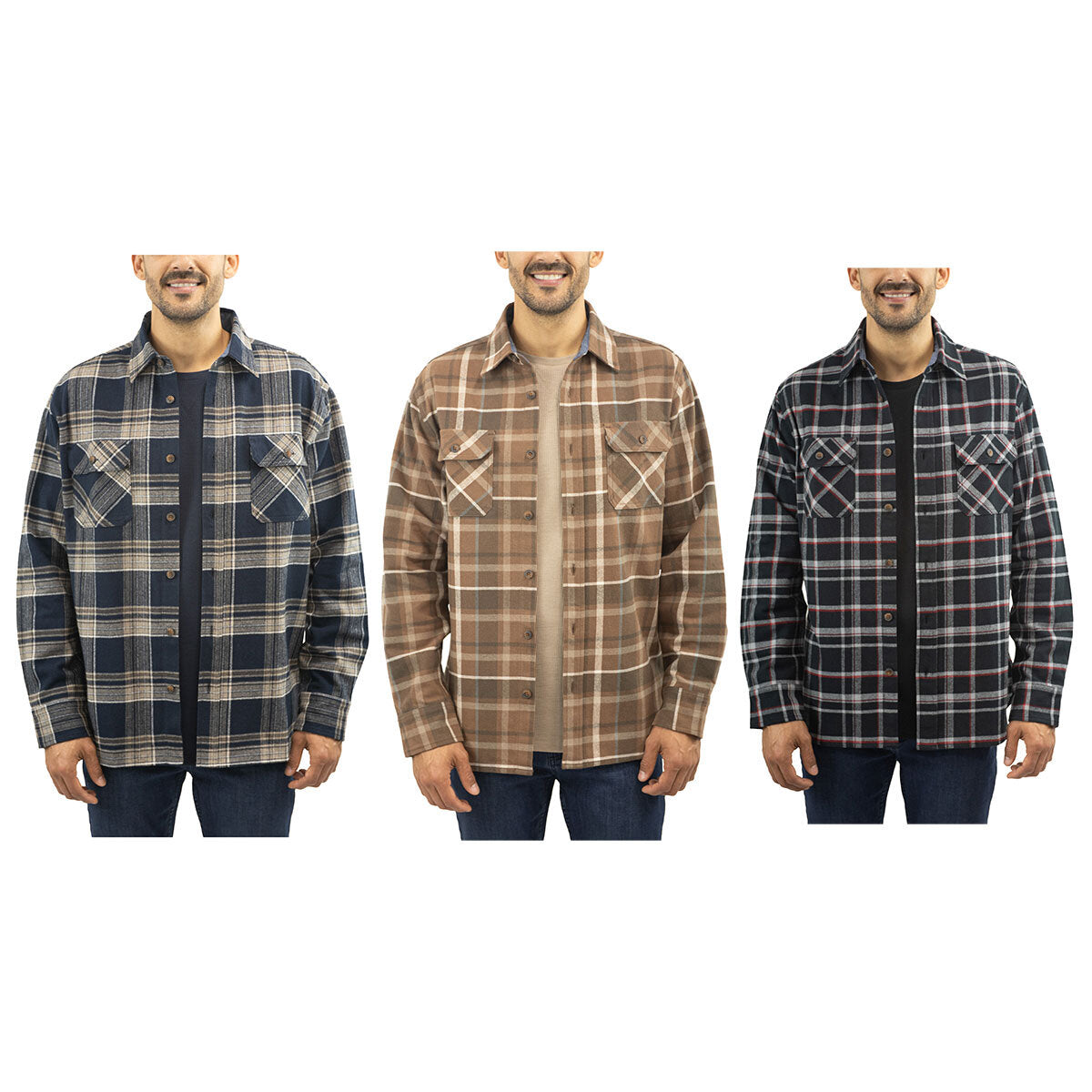 Jachs Mens Flannel Shirt & Thermal 2 Pack GOODS Costco UK