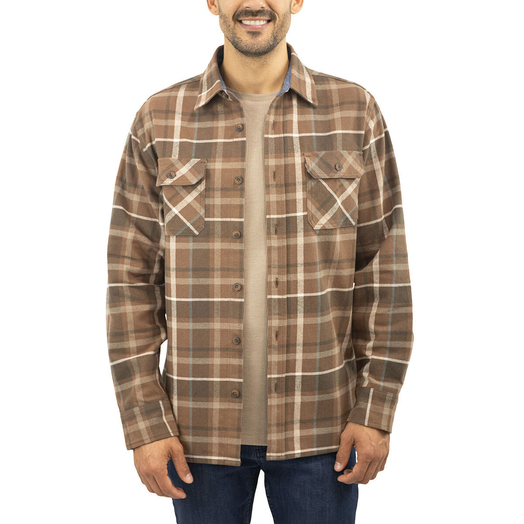 Jachs Mens Flannel Shirt & Thermal 2 Pack