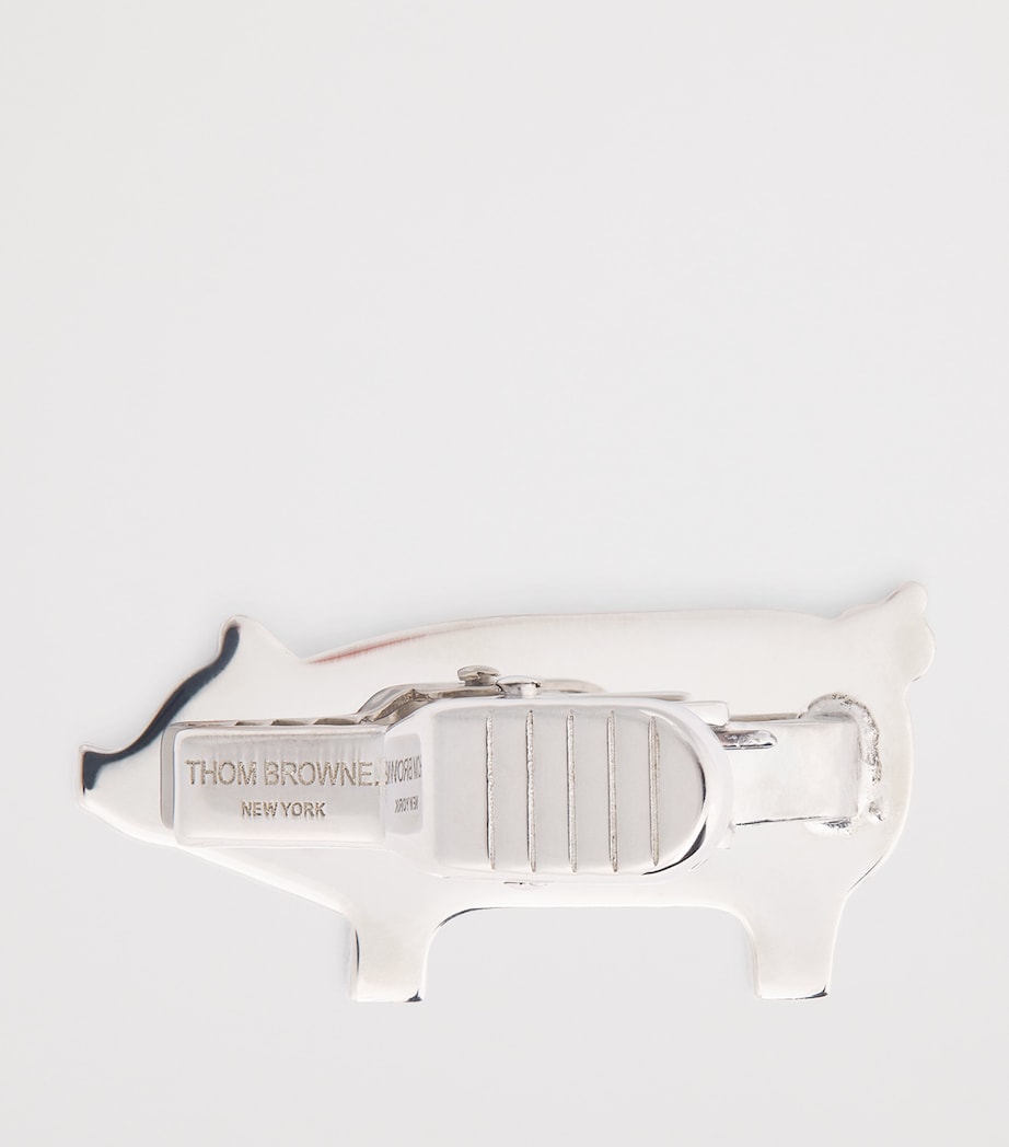 Thom Browne sterling silver pig tie bar - British product