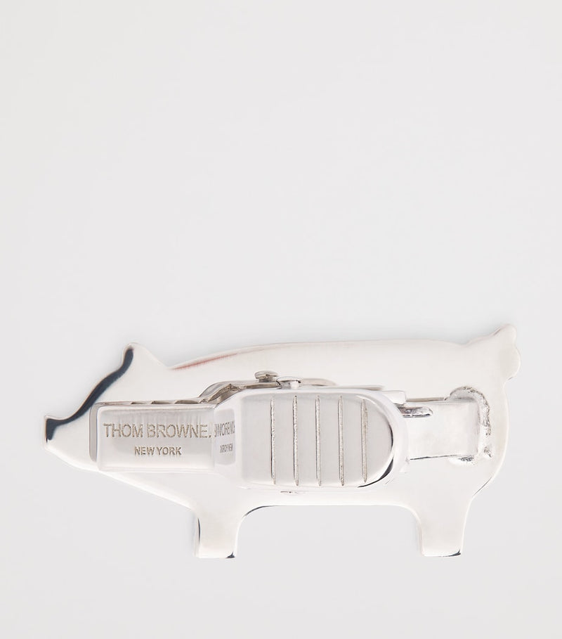 Thom Browne sterling silver pig tie bar - British product