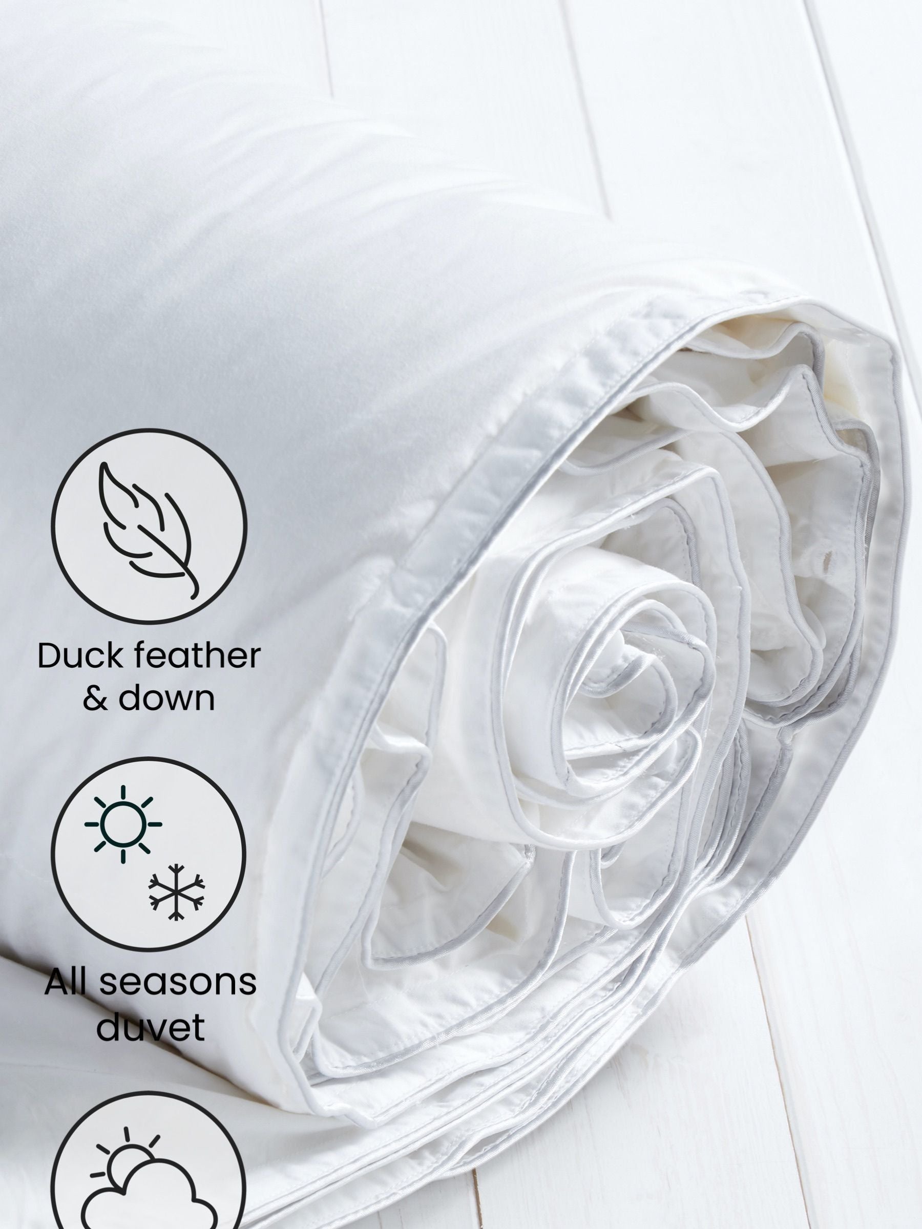 Duck feather and down 13.5 tog all season duvet - British product