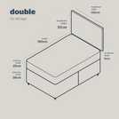 Silentnight Double Divan Bed Set Grey (British brand)