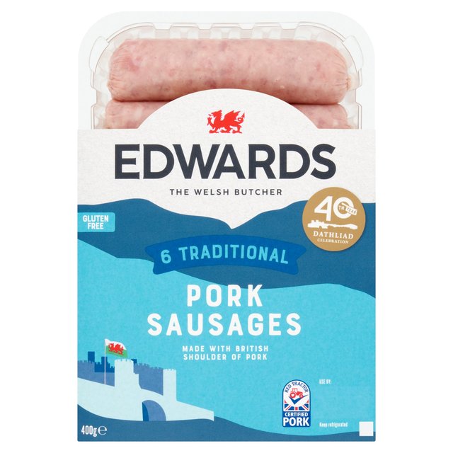 Edwards Traditional Pork Sausages    400g