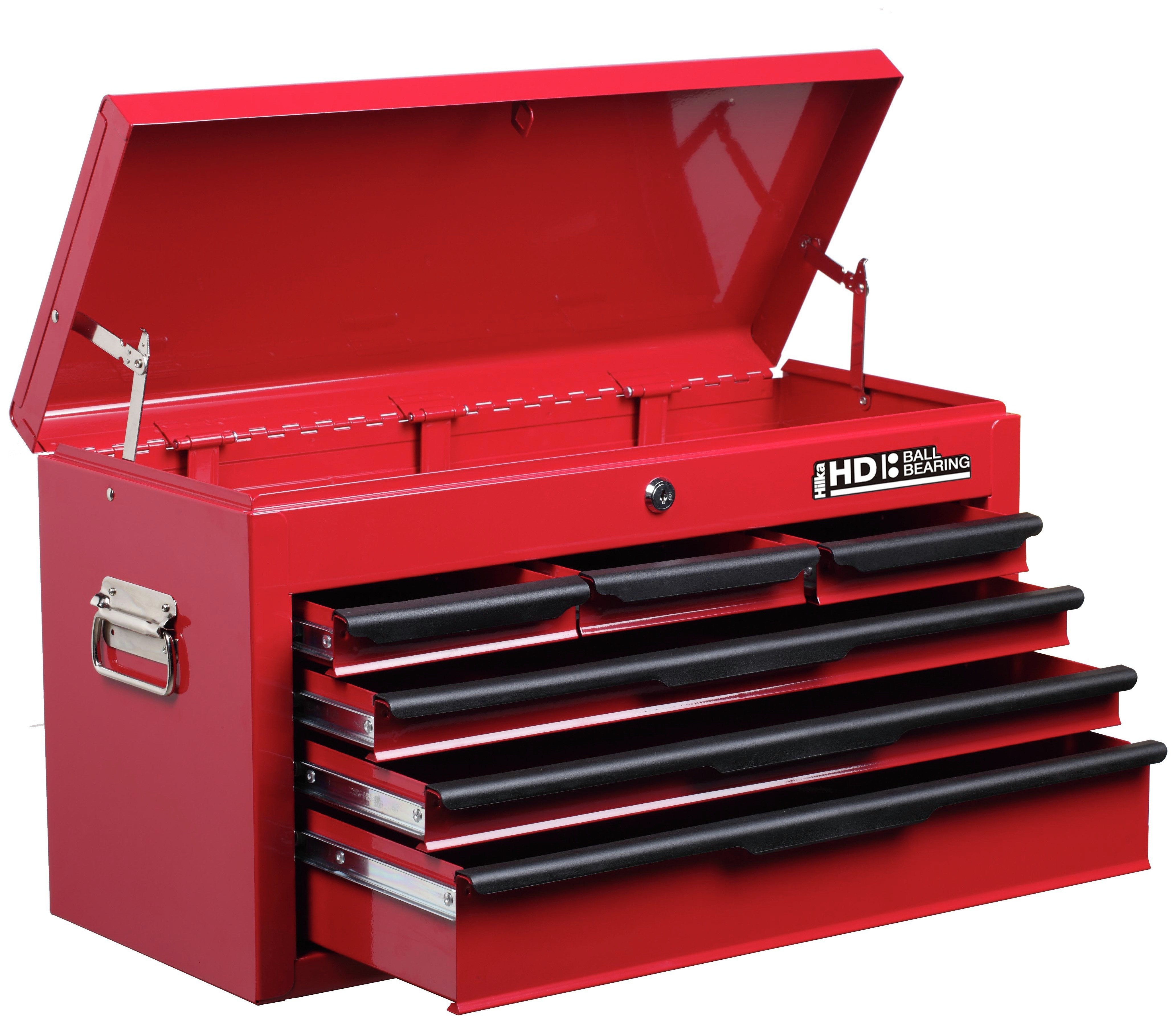 Hilka 6 drawer steel tool chest with lockable design, 11kg, UK version