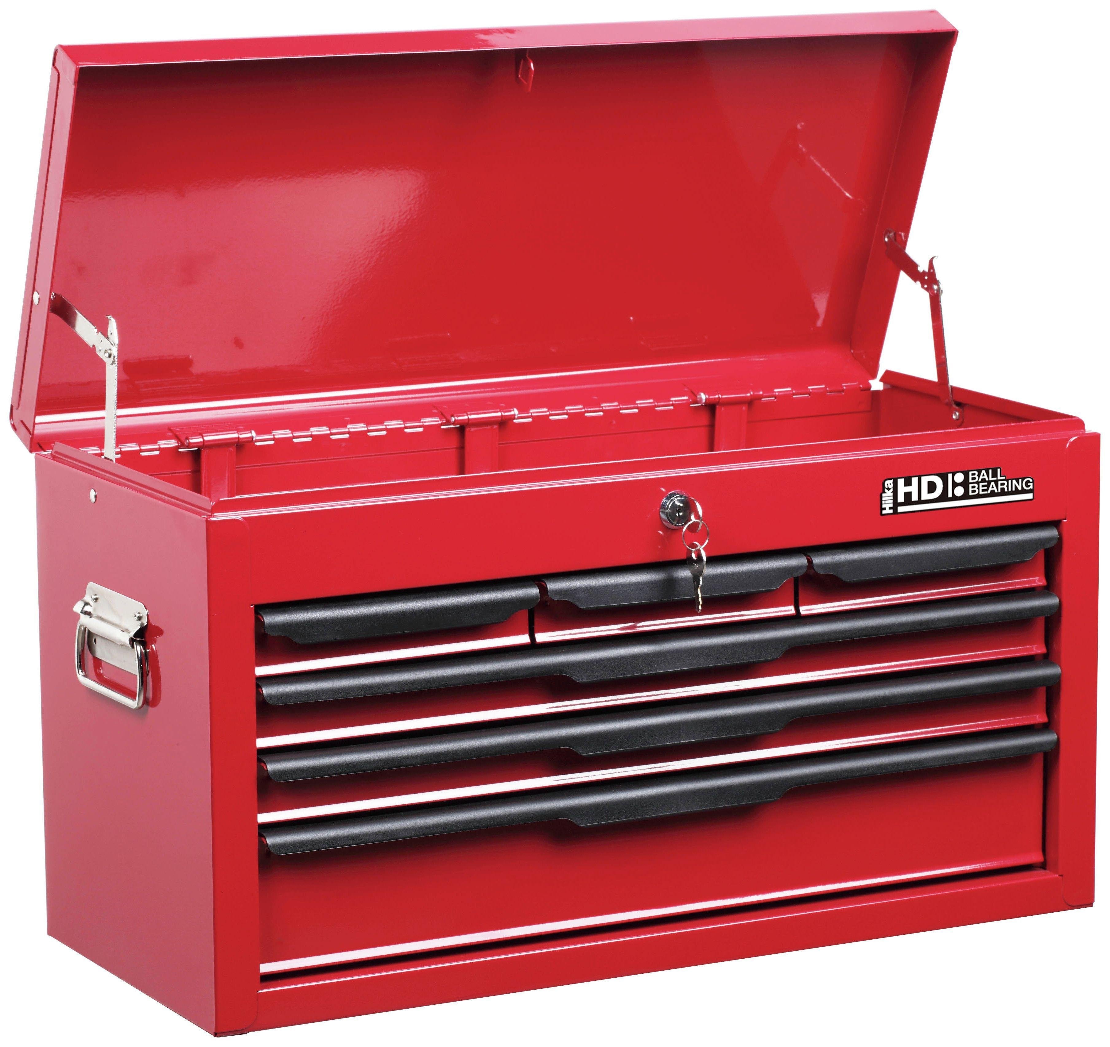 Hilka 6 drawer steel tool chest with lockable design, 11kg, UK version