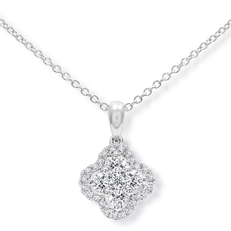 Costco diamond pendant necklace 0.40ctw 18ct white gold - British product
