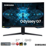 Samsung Odyssey G75T 27 Inch QHD 240Hz VA Curved Gaming Monitor, LC27G75TQSPXXU GOODS Costco UK