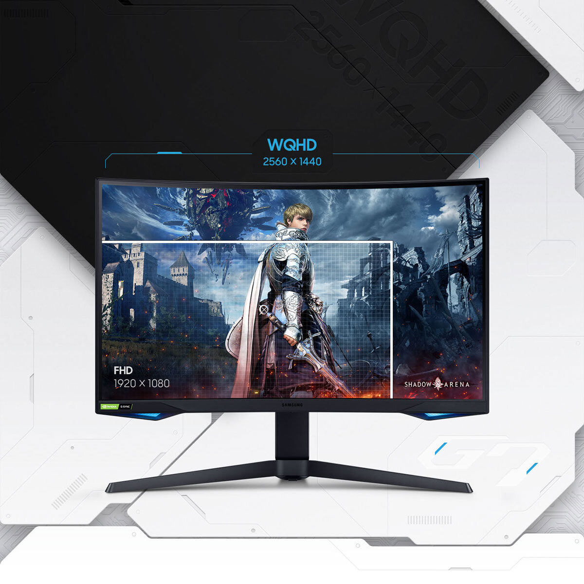 Samsung Odyssey G75T 27 Inch QHD 240Hz VA Curved Gaming Monitor, LC27G75TQSPXXU GOODS Costco UK