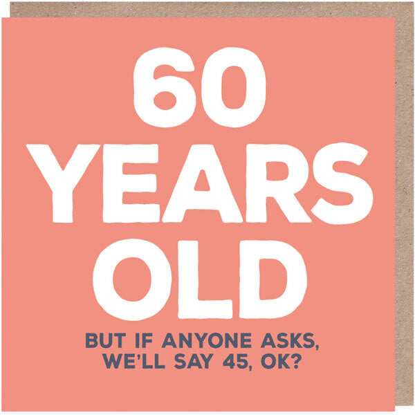 Paper Plane 60th birthday card - British product