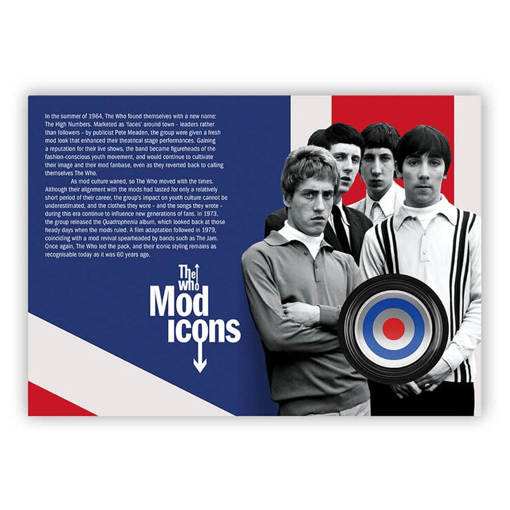 Royal Mail The Who Mod Icons medal cover (British brand)