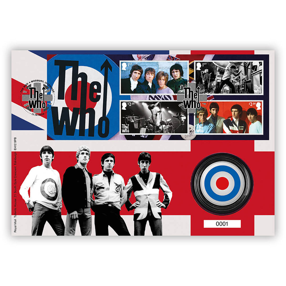 Royal Mail The Who Mod Icons medal cover (British brand)