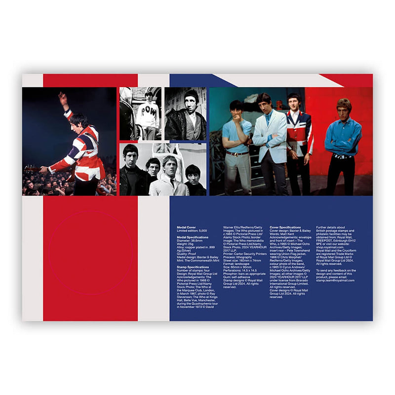 Royal Mail The Who Mod Icons medal cover (British brand)