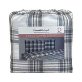 Portuguese Flannel Cotton 4 Piece Double Duvet Set, in 4 colours GOODS Costco UK