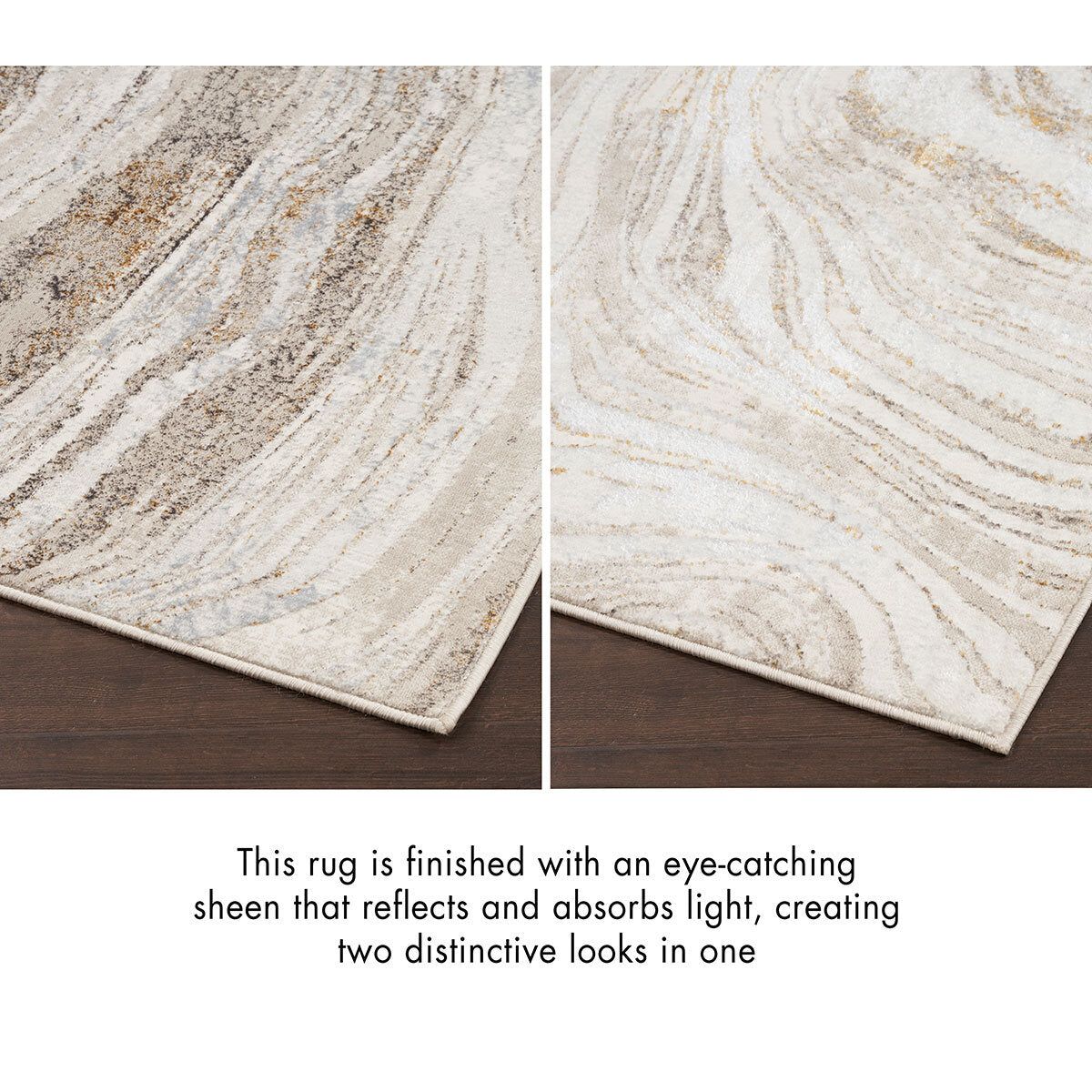 Glitz Marble Area Rug in 3 Sizes GOODS Costco UK