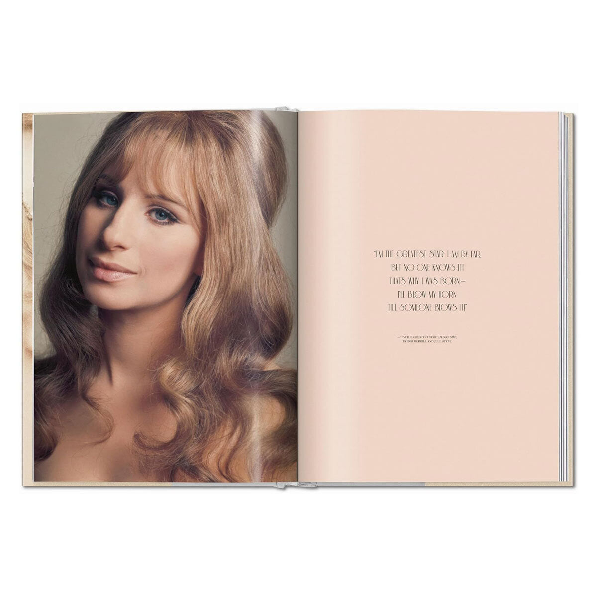 Barbra Streisand photography book hardback cover, UK version