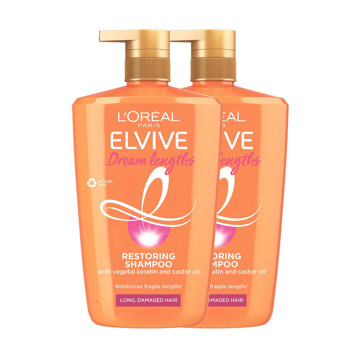 L'oreal Elvive Dream Lengths Shampoo, 2 x 1L GOODS Costco UK