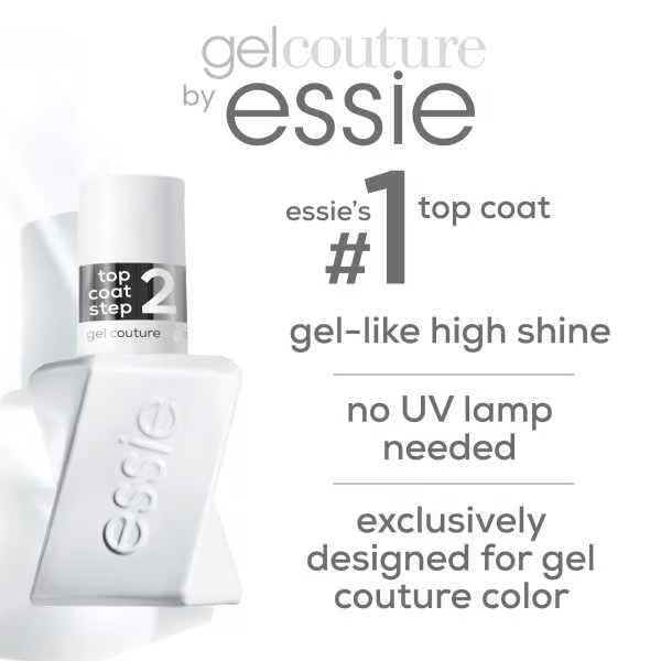 Essie Gel Couture Nail Polish Top Coat Bottle - British product