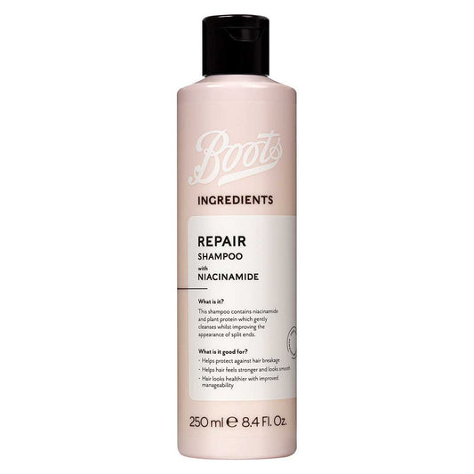 Boots Ingredients Repair Shampoo With Niacinamide 250ml GOODS Boots   