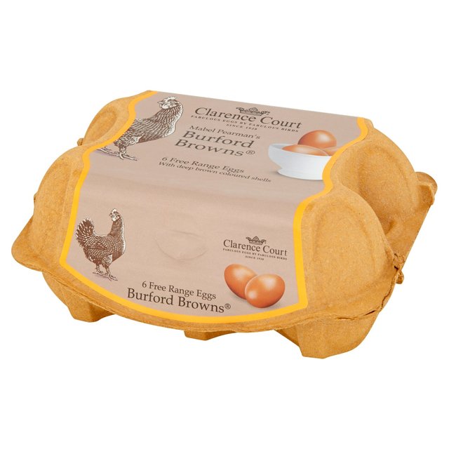 Clarence Court Burford Brown Medium Free Range Eggs   6 per pack GOODS M&S   