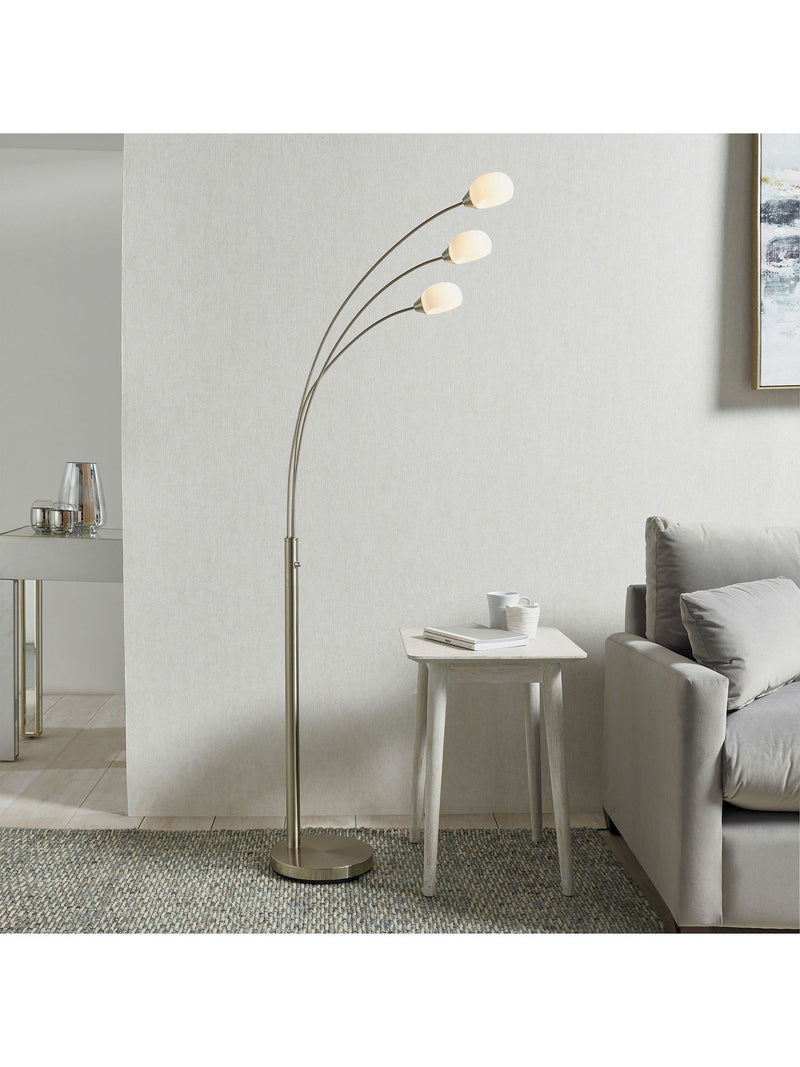 Gallery Home Silver James 5 Bulb Floor Lamp, UK version