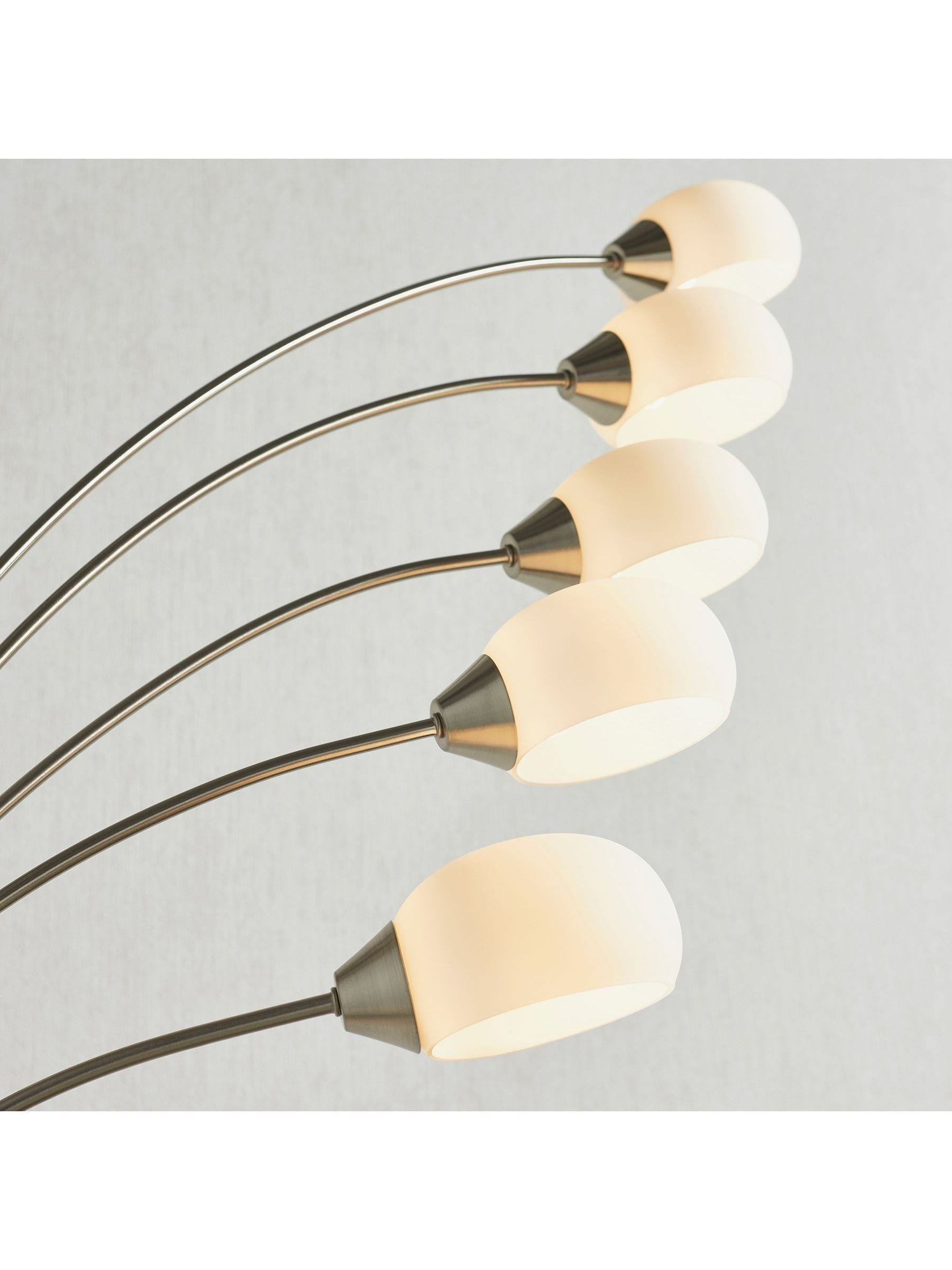 Gallery Home Silver James 5 Bulb Floor Lamp, UK version