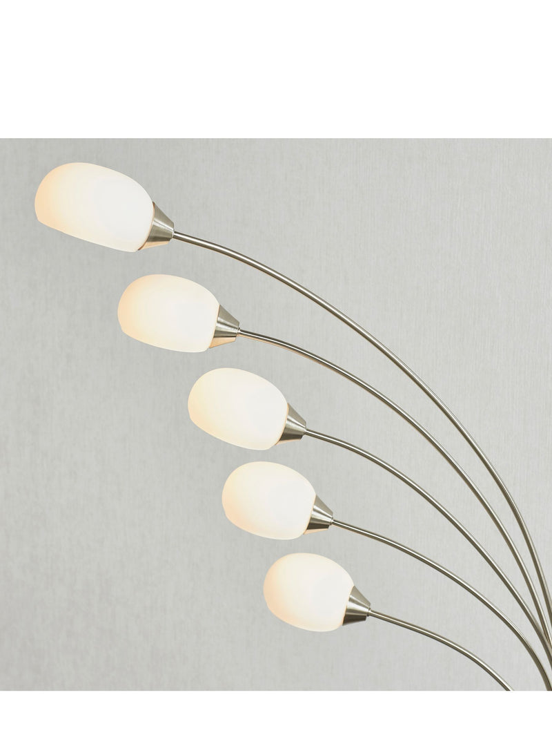Gallery Home Silver James 5 Bulb Floor Lamp, UK version