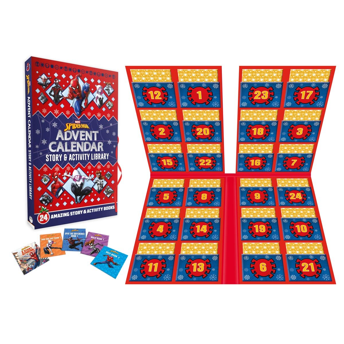 Disney Princess and Marvel Spider-Man 24-book advent calendar - British product