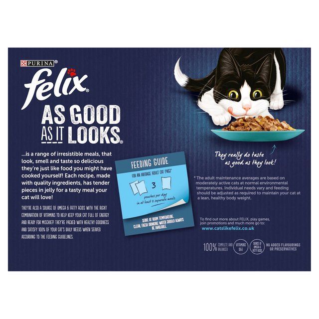 Felix As Good As it Looks Ocean Feasts Wet Cat Food   12 x 100g GOODS M&S   