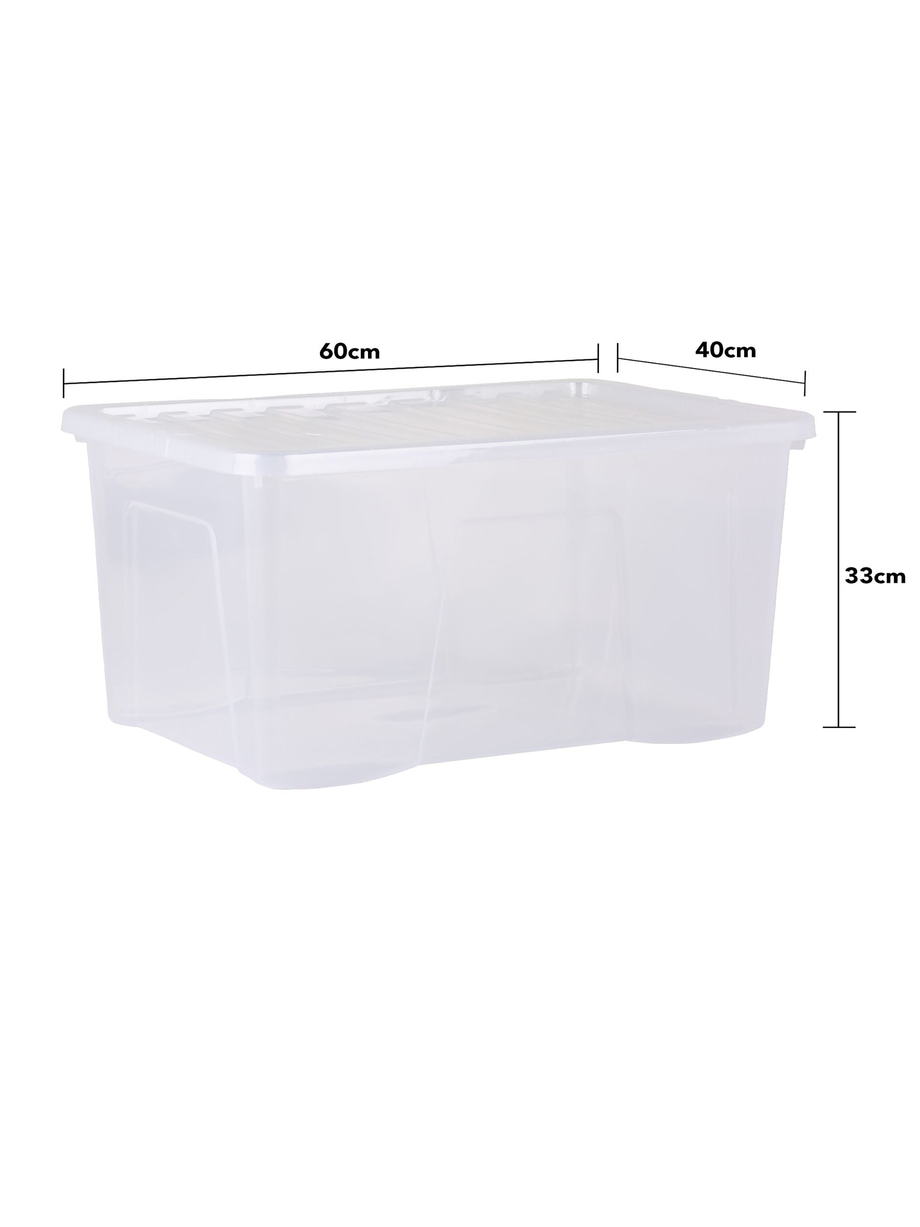 Wham clear storage boxes 60L, imported from the UK