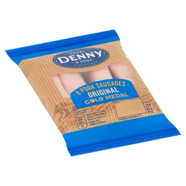 Denny 8 Gold Medal Pork Sausages   227g