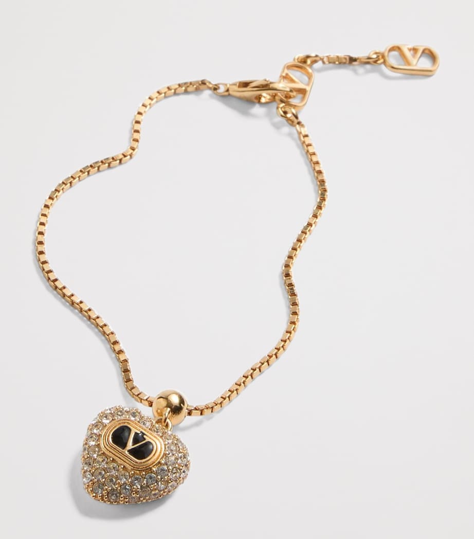 Valentino Garavani bracelet with crystal heart 14cm (British brand)