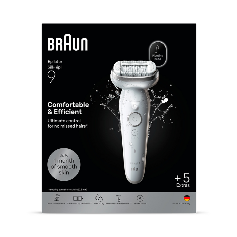 Braun Silk·épil 9 wet and dry epilator, UK version