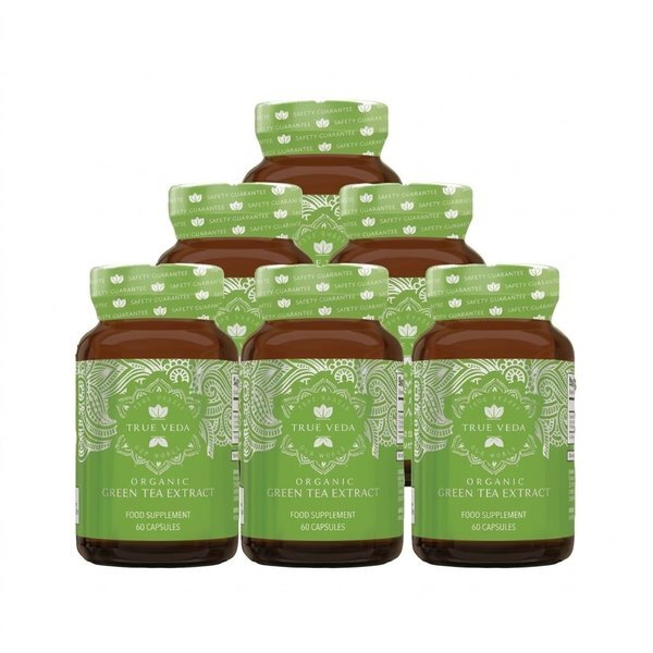 True Veda organic green tea extract 360 capsules, imported from the UK