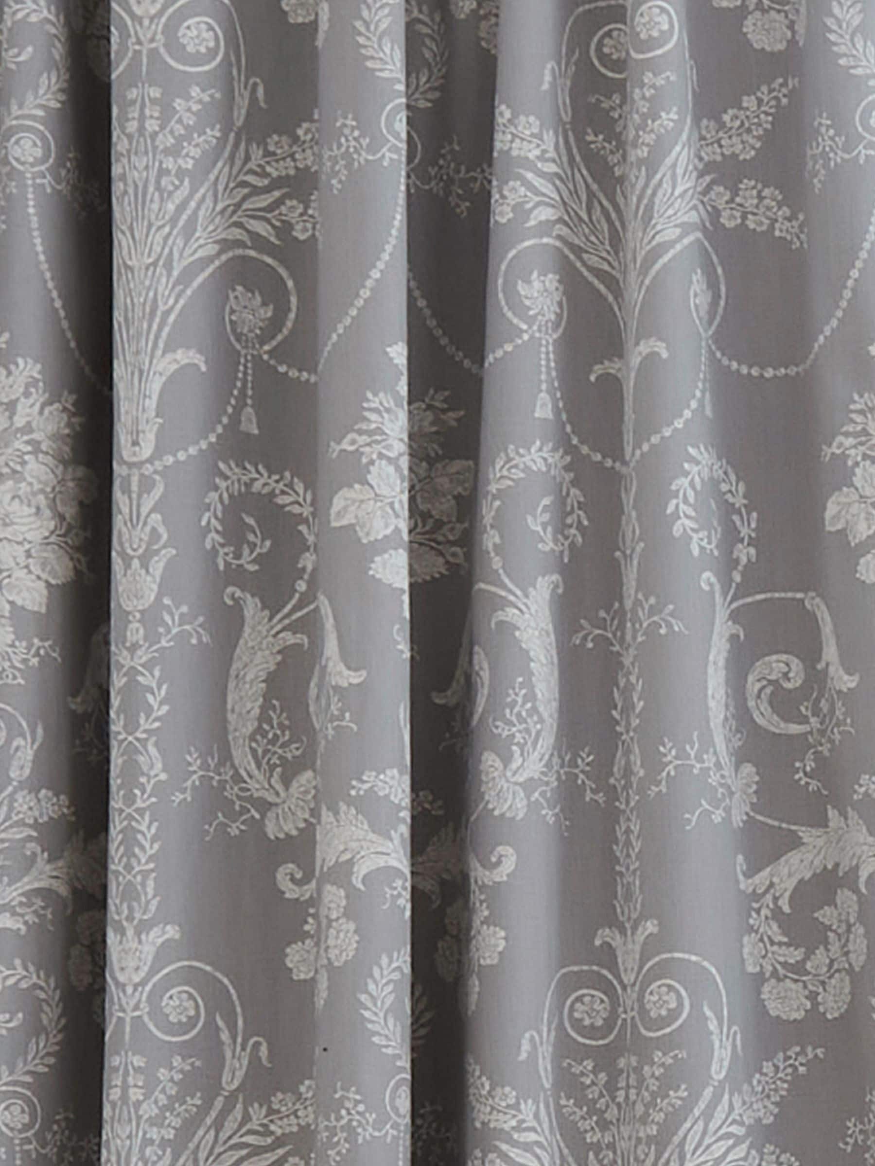 Laura Ashley Dark Grey Josette Blackout Lined Pencil Pleat Curtains