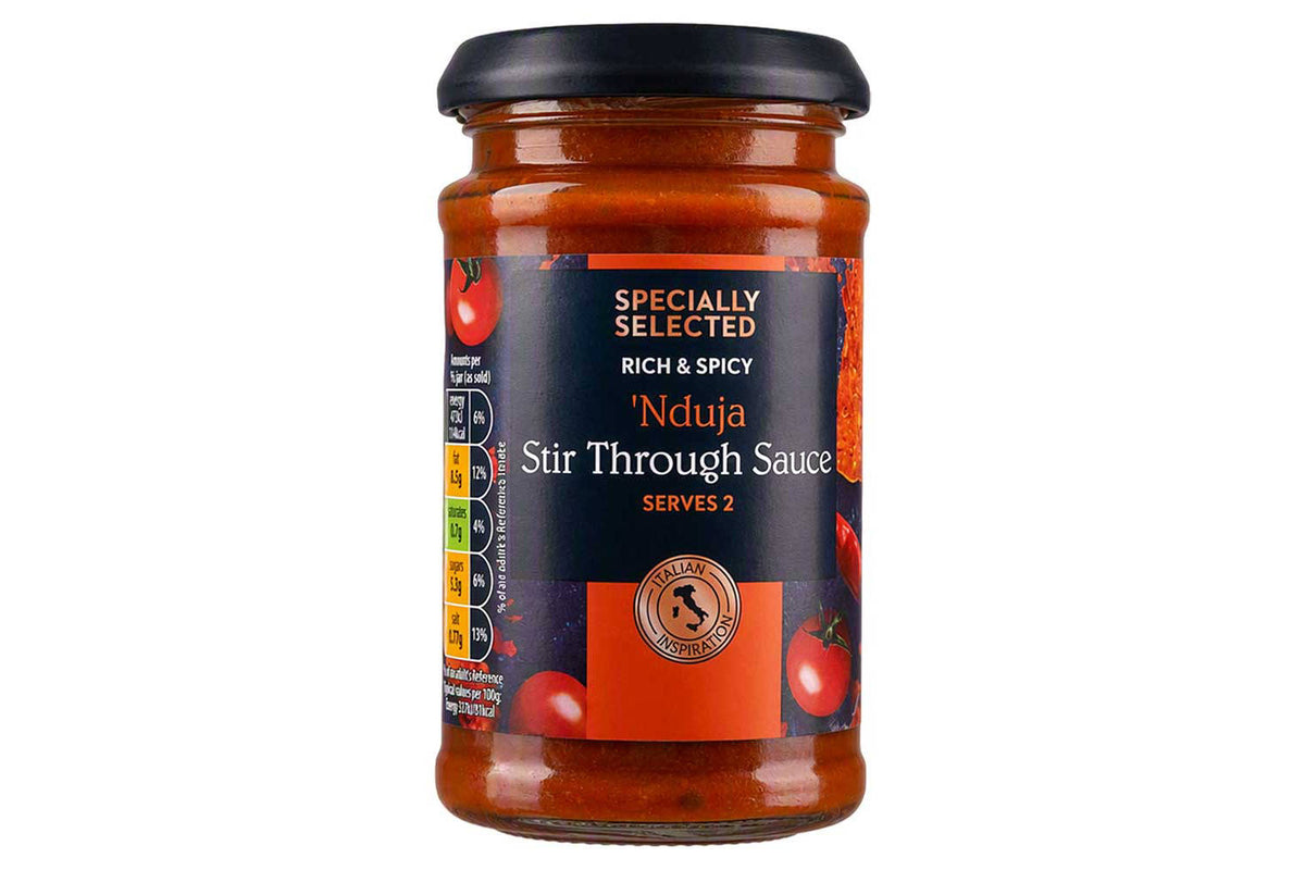 'Nduja stir through tomato pasta sauce with Calabrian pork (British brand)