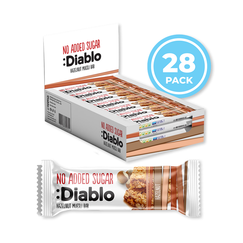 Diablo hazelnut muesli bars 30g pack of 28, UK version