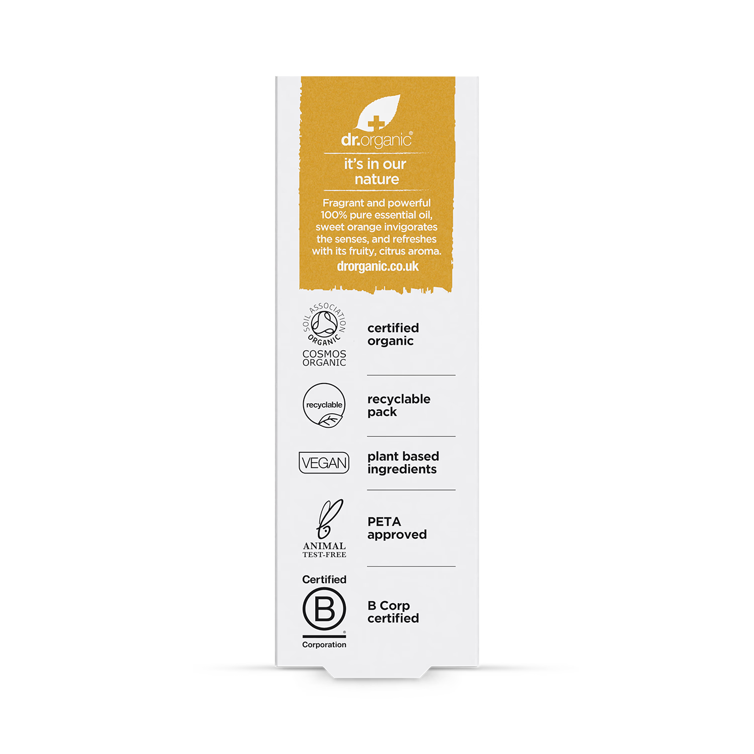Dr Organic Sweet Orange Pure Essential Oil 10ml - British product