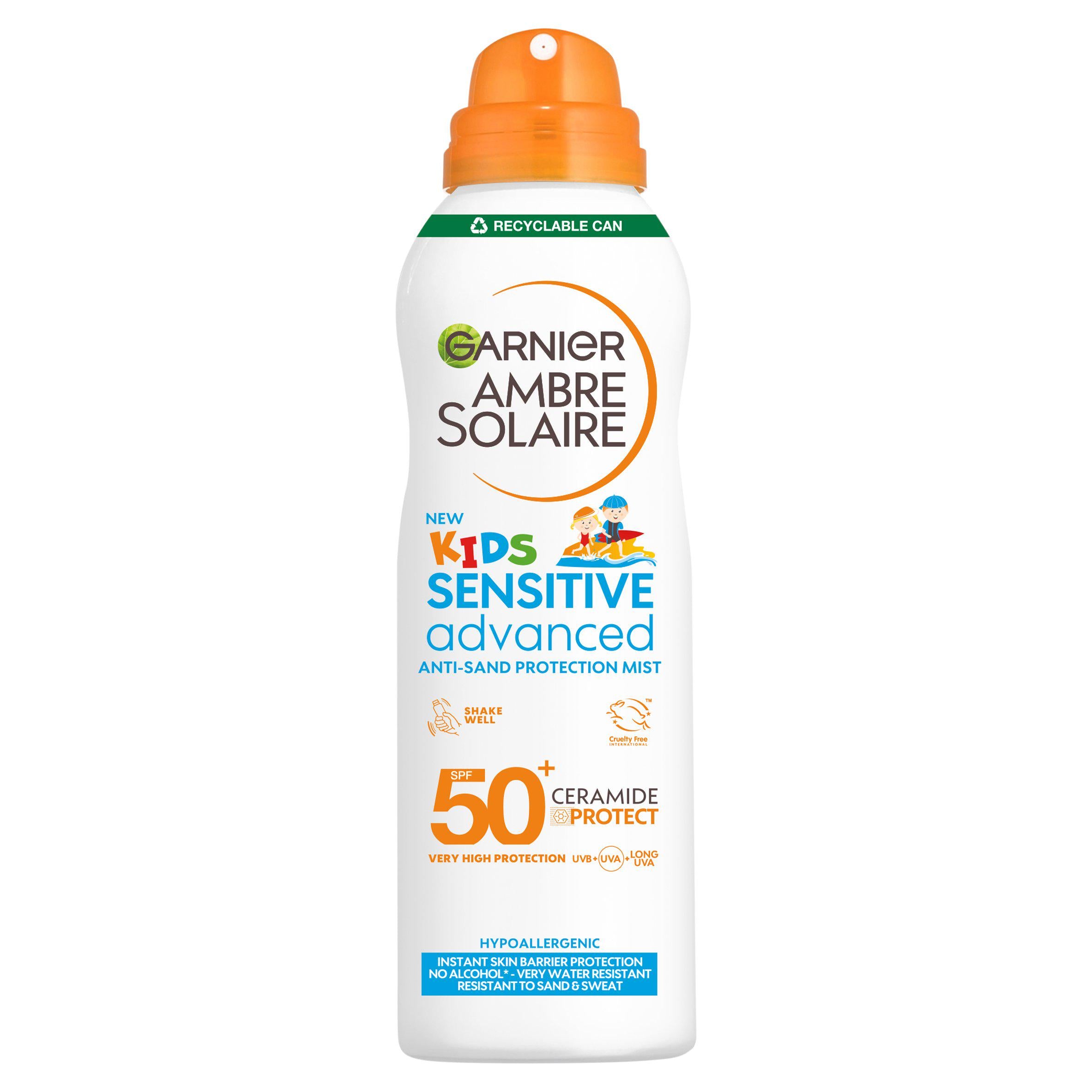Garnier Ambre Solaire SPF 50+ Sensitive Advanced Kids Anti Sand Mist 150ml - McGrocer