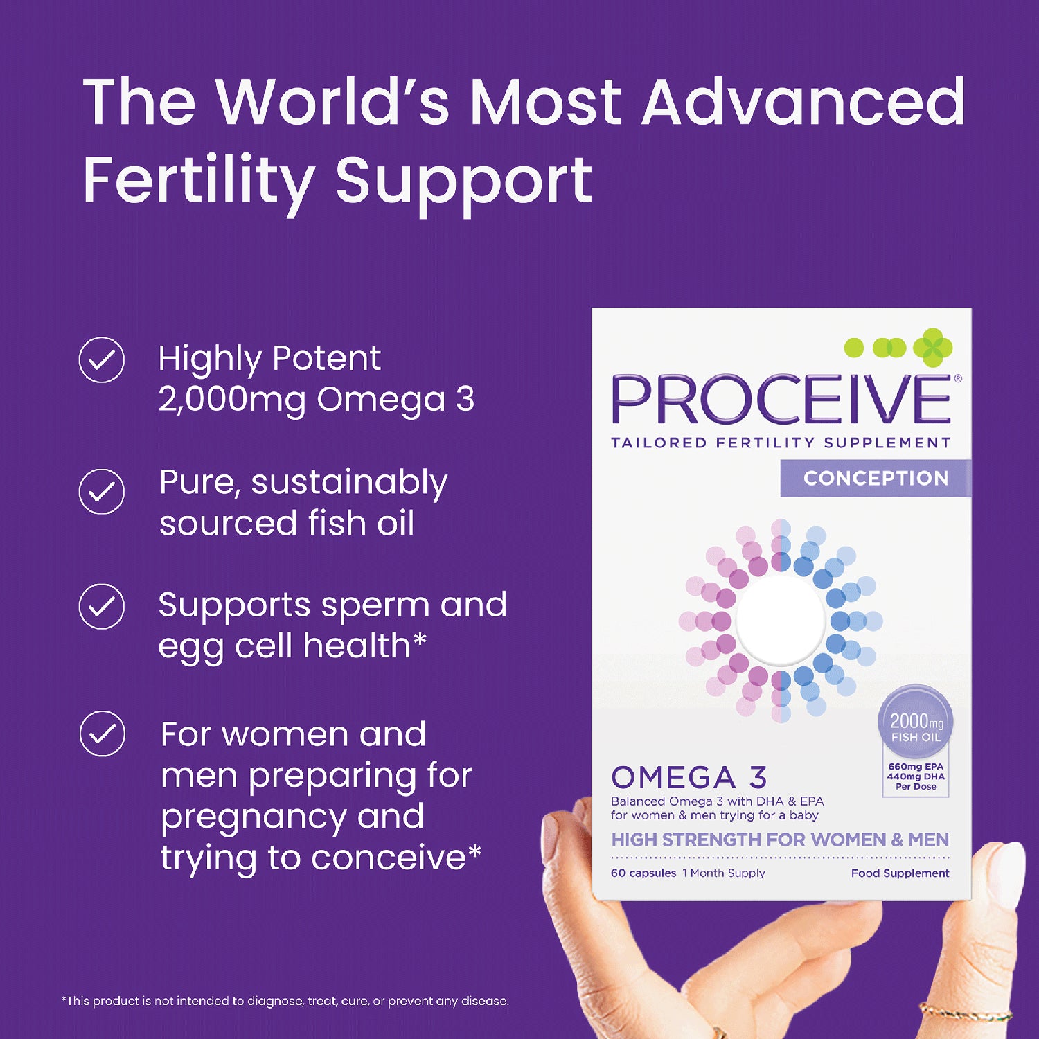 Proceive Conception Omega 3 60 Capsules, imported from the UK