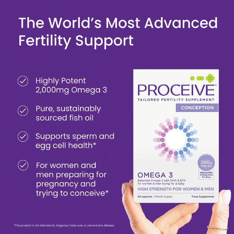 Proceive Conception Omega 3 60 Capsules, imported from the UK