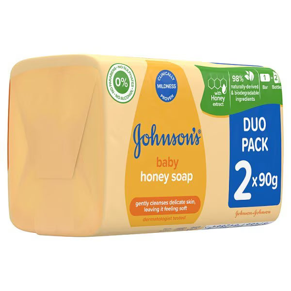 Johnsons Baby Soap Honey 90 Grams x 2, UK version