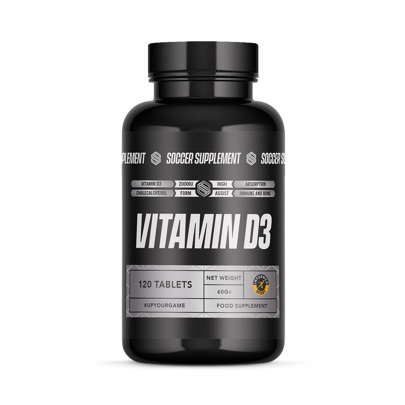 Soccer Supplement Vitamin D3 2000 IU high strength 120 capsules (British brand)